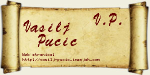 Vasilj Pučić vizit kartica